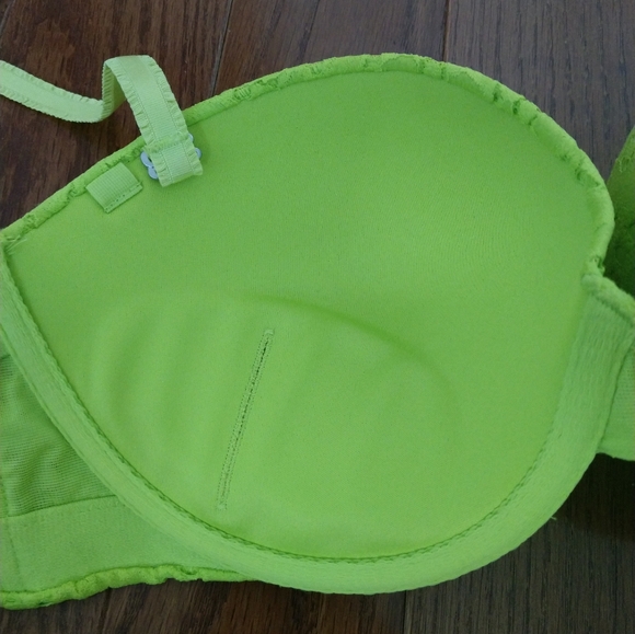 Aerie Mia Convertable Strapless Push Up Bra 34D Festival Neon Green - Picture 6 of 7
